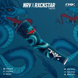 NRV Gaming Esport Compression Sleeve (Rxckstar Edition) - Optimize Your Game with Comfort and Style - Designed by Professional Players - Durable, Breathable and Friction Free, blue, XXL