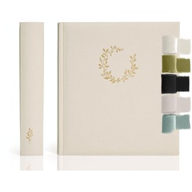 La Lente Premium Scrapbook Album – Photo Album with Writing Space – 100 Pages for Multiple Sizes 4x6, 5x7, 6x8, 8x10 – Holds 500 Photos – Wedding, Baby, Travel & Family Memories
