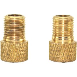 2Pcs Gold Presta Valve Adaptors, Convert Presta to Schrader Adapter for Bike, Inflate Tire Using Standard Pump or Air Compressor, One Size，Tires and Tubes