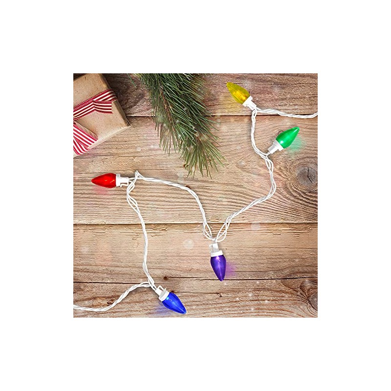 Northlight 25 Count Multi-Color LED C7 Christmas Lights, 16 ft