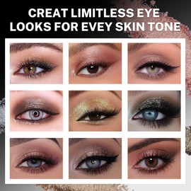 Baked Eye Shadow Makeup Palette, 16 Colors, High Color, Long Lasting, Matte, Glitter, Metallic, Shimmer