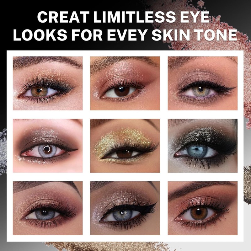 Baked Eye Shadow Makeup Palette, 16 Colors, High Color, Long