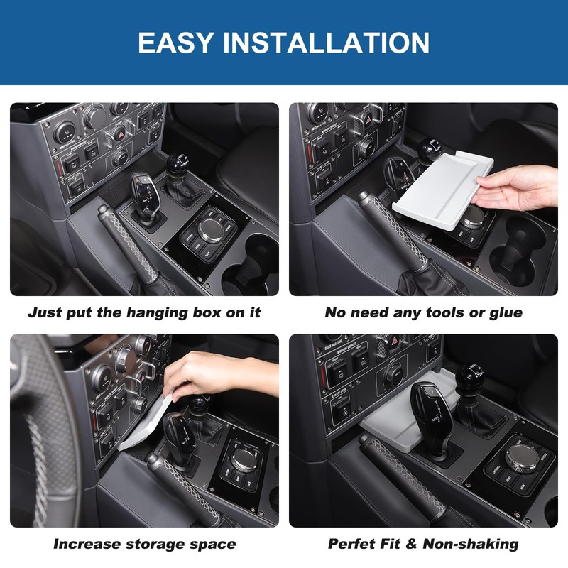 Tumukiw Gear Shift Center Console Front Tray Organizer Compatible with