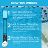 Evolve ShowerStart Thermostatic Shut-off Valve, Water- and Energy-Saving Valve for