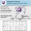 PROSILVER Rings Women Amethyst Ring Celtic Knot Ring 925 Silver