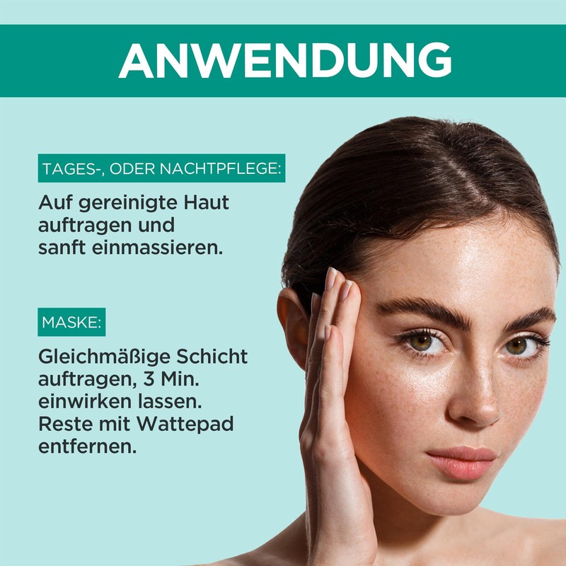 Garnier 3-in-1 Feuchtigkeitspflege für straffe und strahlende Haut, Als Tagespflege,
