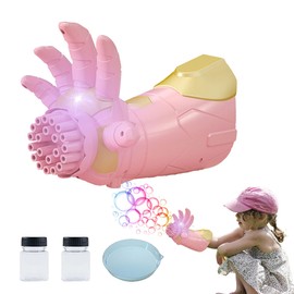 Electric Bubble Gun Toys Movie Inspired Hand Soap Bubbles Machine with Light Automatic Blower Toy for Kids Gift