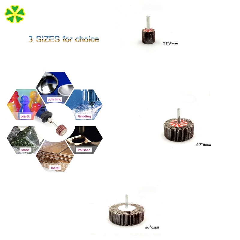 POWERTOOL Abrasive Flap Wheel Sander, 5PCS 80MM Sanding Sandpaper Flap