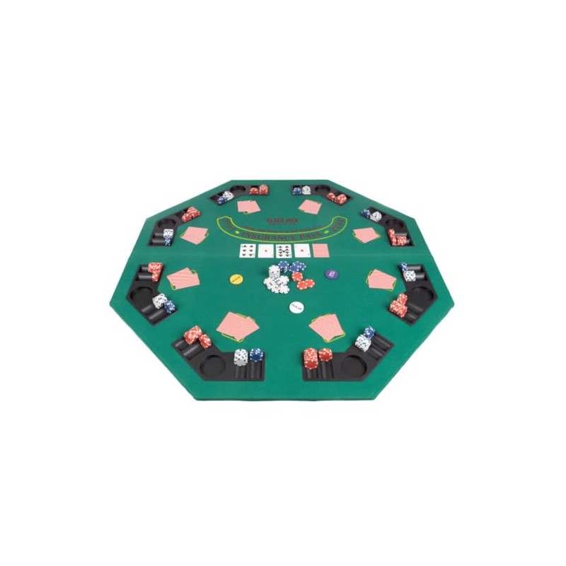 Folding Poker Table Top – 48-Inch Solid Wood Topper –
