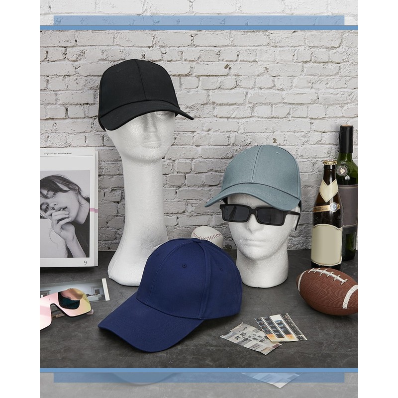 Yahenda 3 Pcs XXXL Oversize Baseball Cap 23.6-26.8 Inches Adjustable