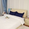 sourcing map Luxury Satin Oxford Pillowcases, Pair of 2 Navy