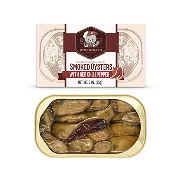 Otter Kingdom Premium Smoked Oysters with Red Chili Pepper in
