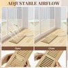 Landical 4 Pcs Red Oak Wood Floor Register with Damper,