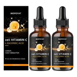 Mopoyat - Srum Facial Con Vitamina C, Hidrata Y Nutre La Piel, Srum Con Vitamina C, Srum Facial Antienvejecimiento Y Antiarrugas - 2 Unidades         