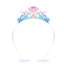 Mermaid Birthday Decorations Mermaid Headband for Girls and Women Pink Seashell Hair Accessories Mermaid Party Favors Birthday Gifts for Girls