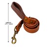 Leather Dog Leash - 4ft Heavy Duty Leather Leash for