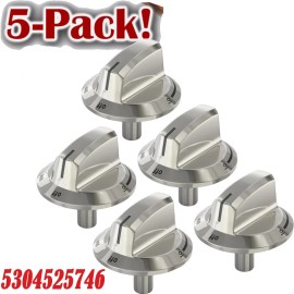 For Frigidaire 5PACKS Fit for Gas Range Knobs Stove Parts Control Knob 5304525746 FFGC3026SSB