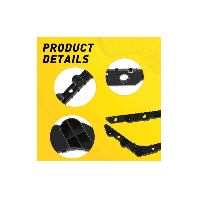 WenQi Pair Rear Bumper Brackets For 2013-2019 Nissan Sentra Driver