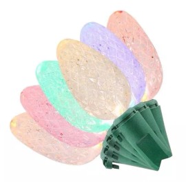 Home Accents Color Changing 100 Warm White to Multi Colored C6 LED Lights New