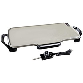 Presto 07062-22-Inch Ceramic Removable Handles Electric Griddle, Grey Ceramic