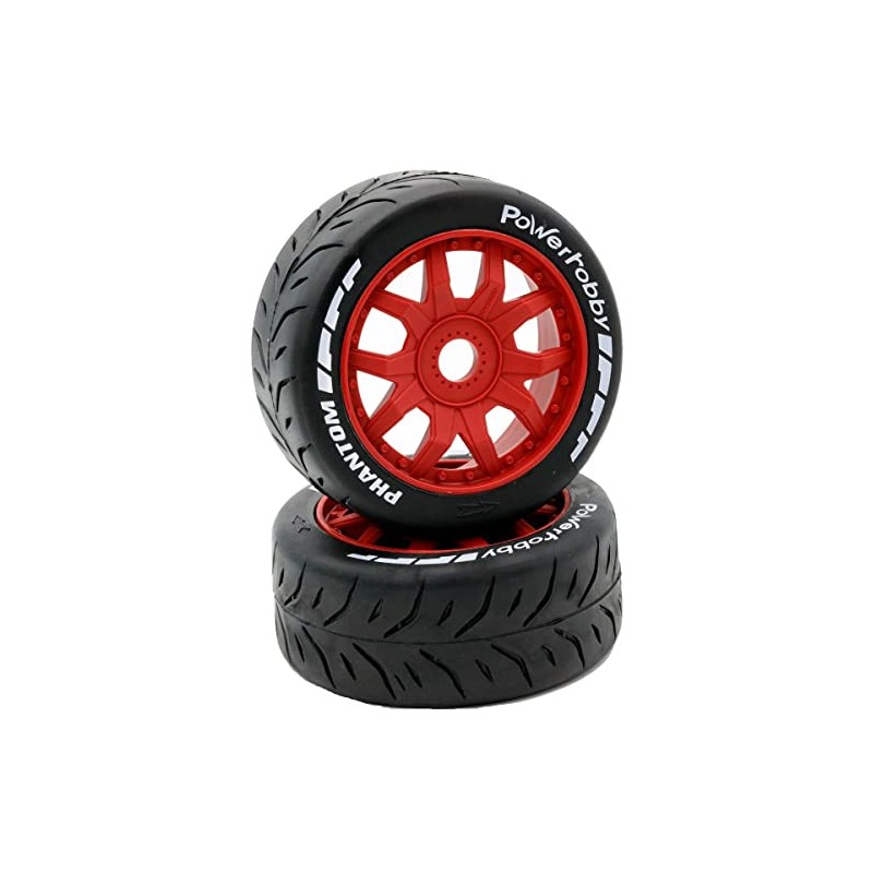 Power Hobbies Powerhobby 1/8 GT Phantom Belted Mounted Tires Soft