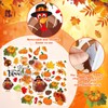 Tellingyou 63 Pcs Fall Window Gel Cling Thanksgiving Window Thick