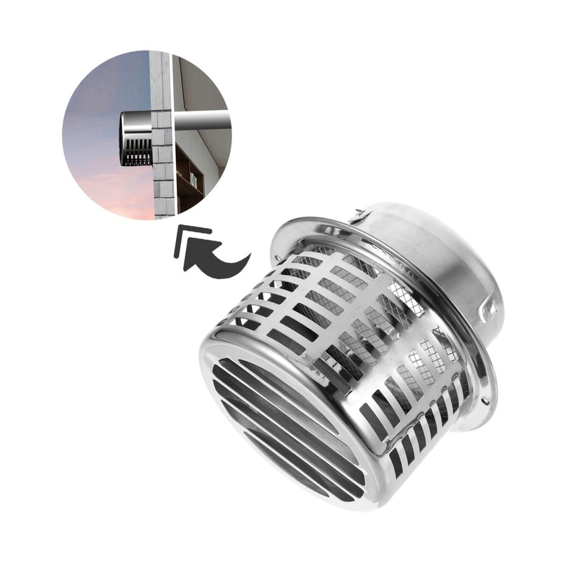 Operitacx Exhaust Vent Cover for Range Hood Stainless Steel Wall