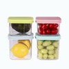 PrepSealer PrepCube Silicon Lid Food Storage Container-4PC Set, Stackable Freezer