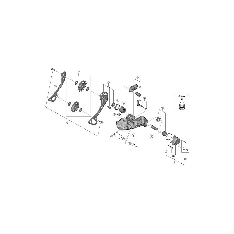 Shimano Y3HT98080 Repair Parts RD-RX817 Right Plate Assembly