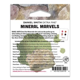 Daniel Smith Extra Fine Watercolor Paint, Mineral Marvels, Contains 36 Unique Mineral Watercolor dot Samples from Nature's Palette (285900105)