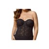 Elila Women's Lace Strapless Longline Underwire Bra, 6621, Black, 34I