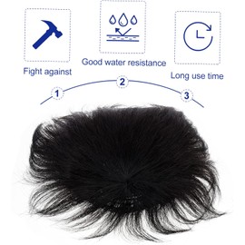 Tupé Para Hombres Clip Postizo De Cabello Natural Tapa Calva Invisible Extensiones De Pelo Recto Para Pérdida De Cabello Seguro y Realista