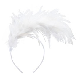 GHGMAO Feather Fascinator Headband for Women Kentucky Derby Headpiece Fascinator Hats Feathers for Cocktail Wedding Tea Party