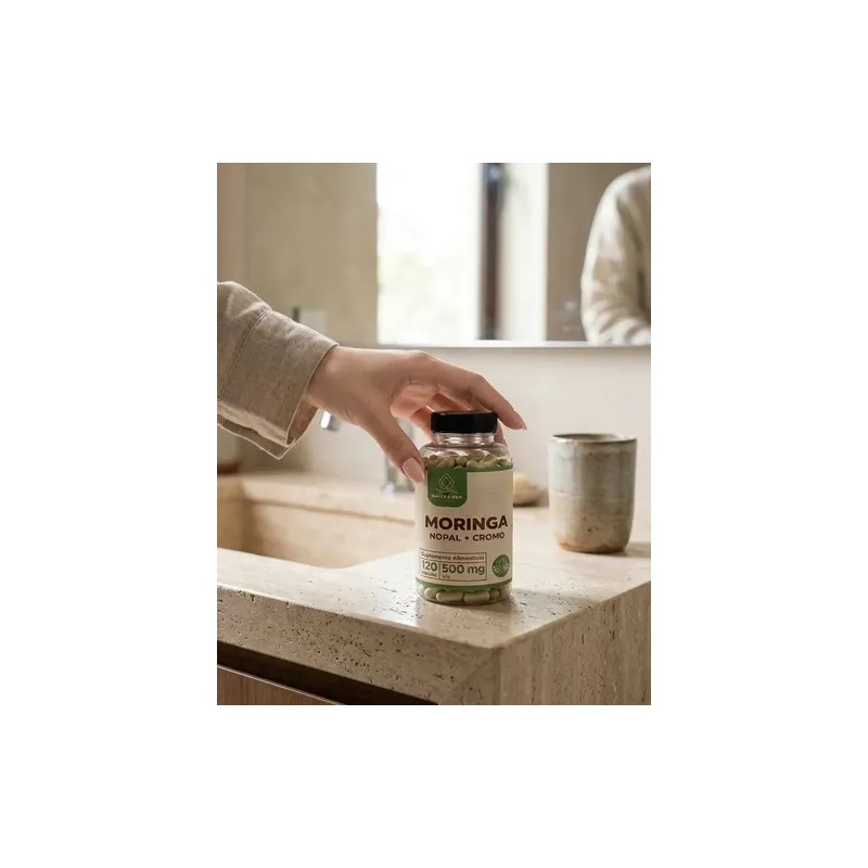 Moringa Nopal Picolinato De Cromo Raíces Zen 120 Capsulas Sin