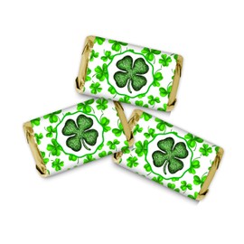 36 St. Patricks Day Mini chocolate candy bar labels, stickers tags for birthday party and baby shower favors, decorations and supplies.