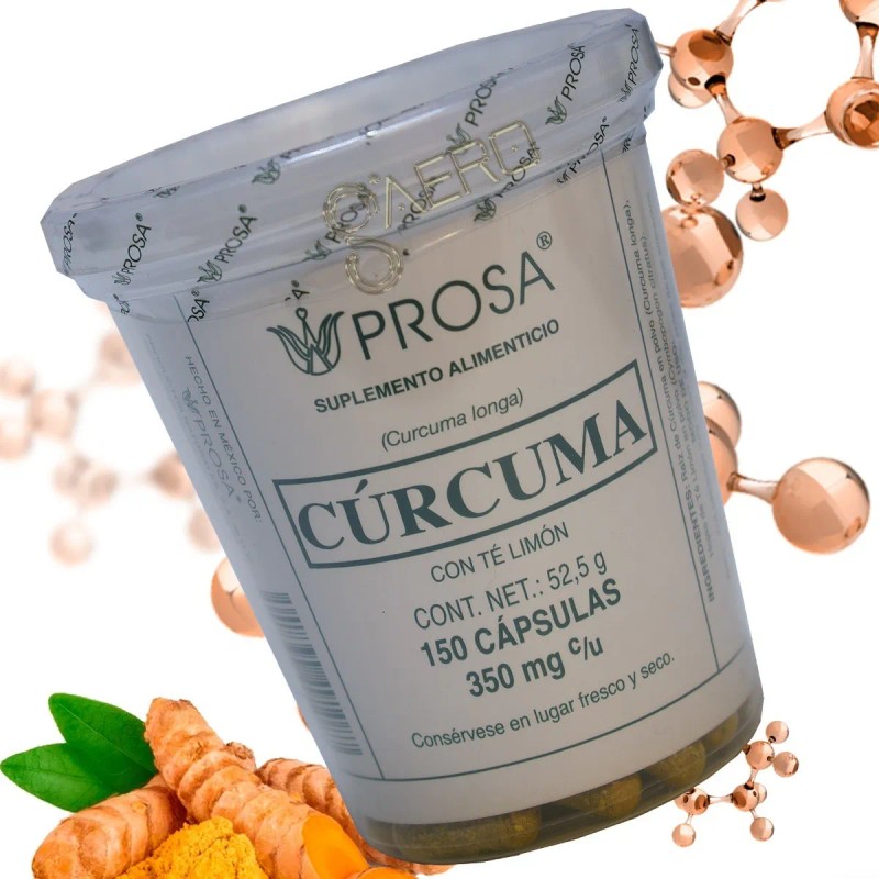 Curcuma Prosa® 150 Cápsulas Antioxidante Natural Sabor Curcuma