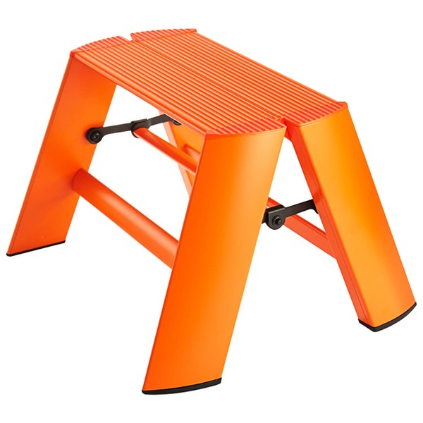Hasegawa Ladders Lucano Step Stool, 1, Orange
