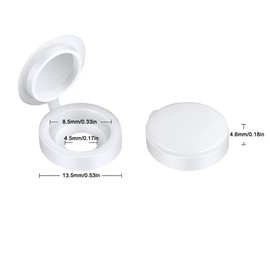 200 Pieces Plastic Folding Screw Cover Caps, Hole Diameter Screw Caps Plastic Screw Caps Folding Screw Cover for Covering Screw Heads, Screw Protection, White