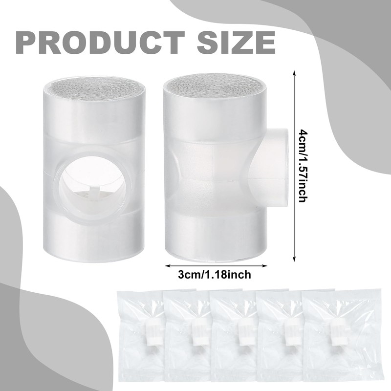 Threlaco 10 Pcs Tracheostomy HME Heat Moisture Exchanger Individually Package
