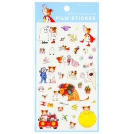 Koko-chan Greeting Life Peel and Stick Sticker, Go Out, RYCK-1127, Blue