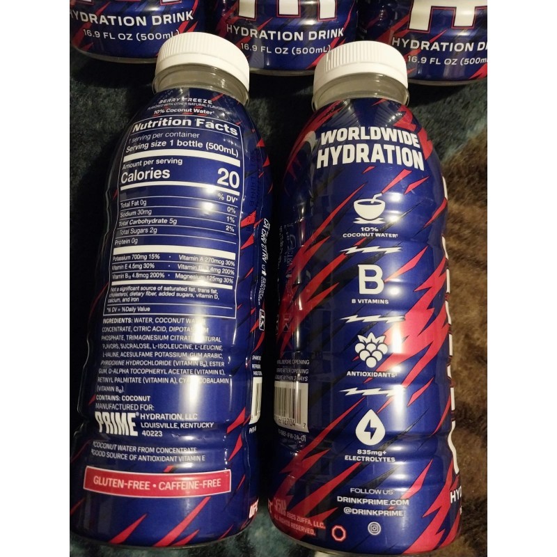Prime Hydration (3) Berry Freeze UFC International Fight Week RARE