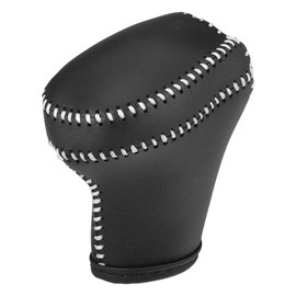 TUCKBOLD Gear Shift Knob Cover for Kia Sportage 2011-2016 with White Stitches Durable | Interior Transmission Shifter Boot Lever Cover Black Faux Leather 1 Pcs