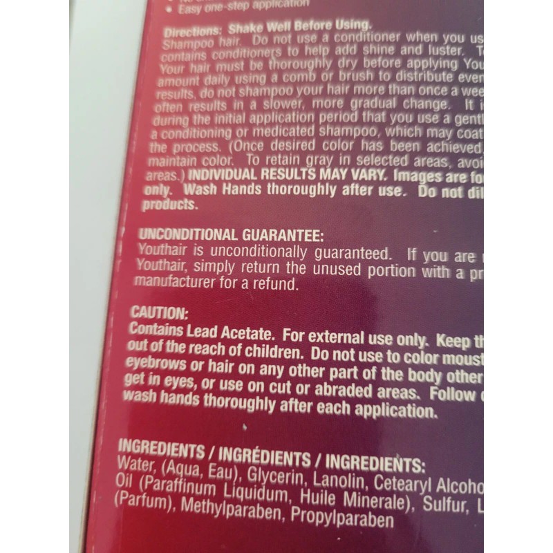 Youthair Original Formula! 8oz CREME YOUTHAIR For Men No More