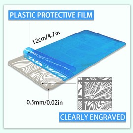 PH PandaHall 3pcs Water Ripple Nail Art Templates, Geometric Texture Nail Stamping Plate Abstract Texture Pattern Art Stencils Stainless Steel Image Plates for Women Nail Design Print Manicure Salon