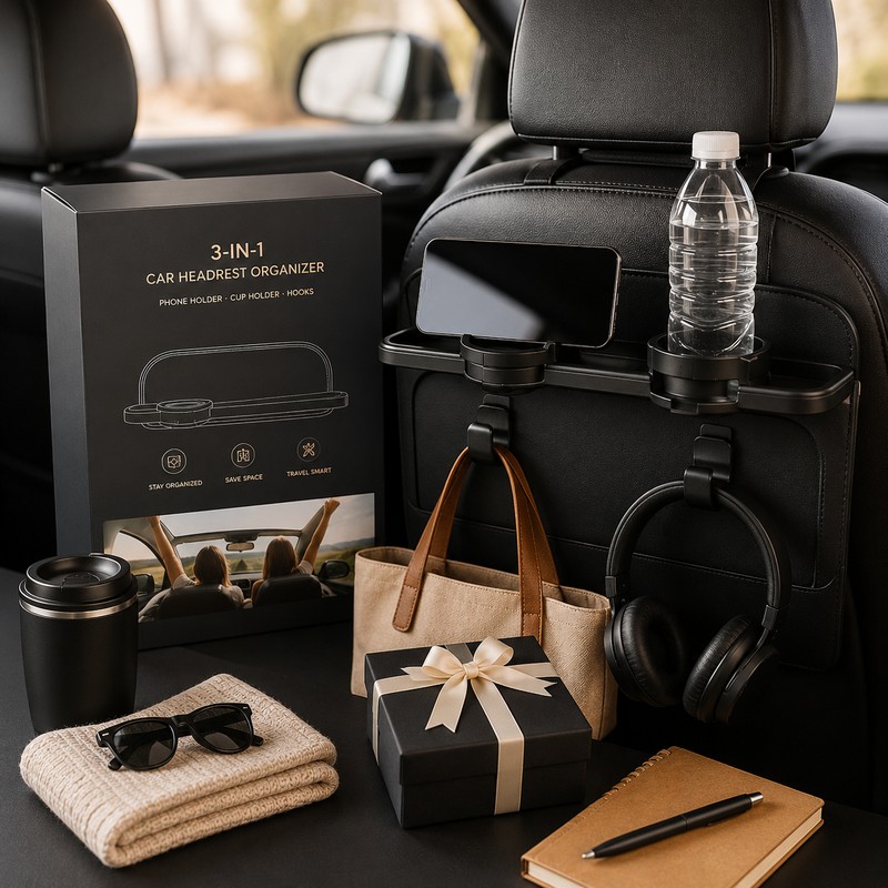Adjustable Car Air Vent Cup Holder for Drinks – 3-in-1