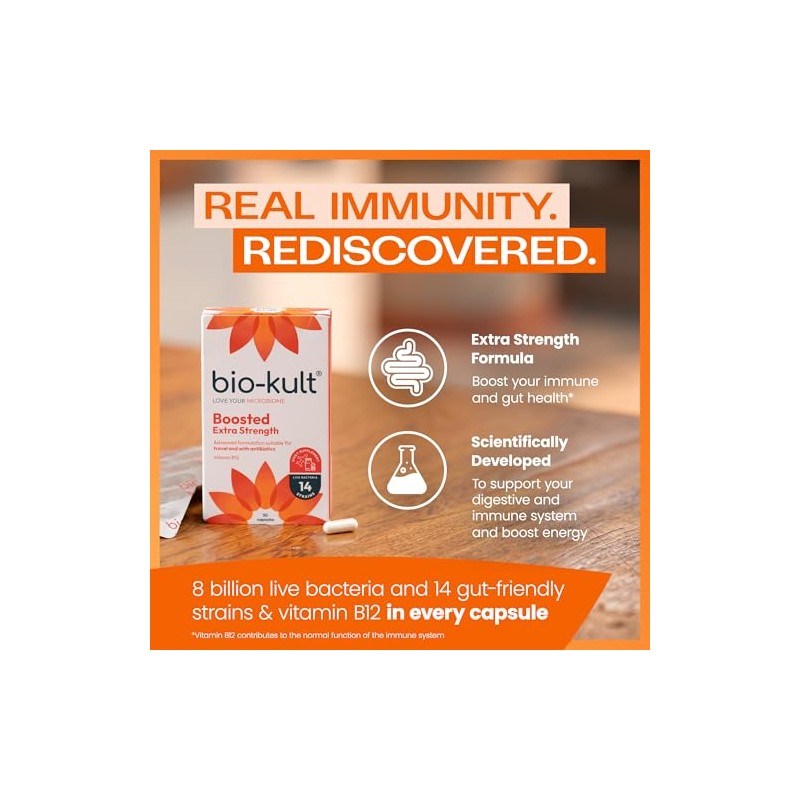 Bio-Kult Boosted Extra Strength Probiotic Supplement – 14 Live Bacterial