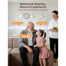 OTC Hearing Aids for Seniors, 2026 Rechargeable Digital Sound Amplifier with Noise Cancelling for Adults, Lightweight Beginner-Friendly Hearing Aids(White)