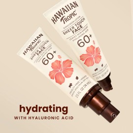 Hawaiian Tropic Sheer Touch Face SPF 60 Hyaluronic Acid Sunscreen 2.5oz