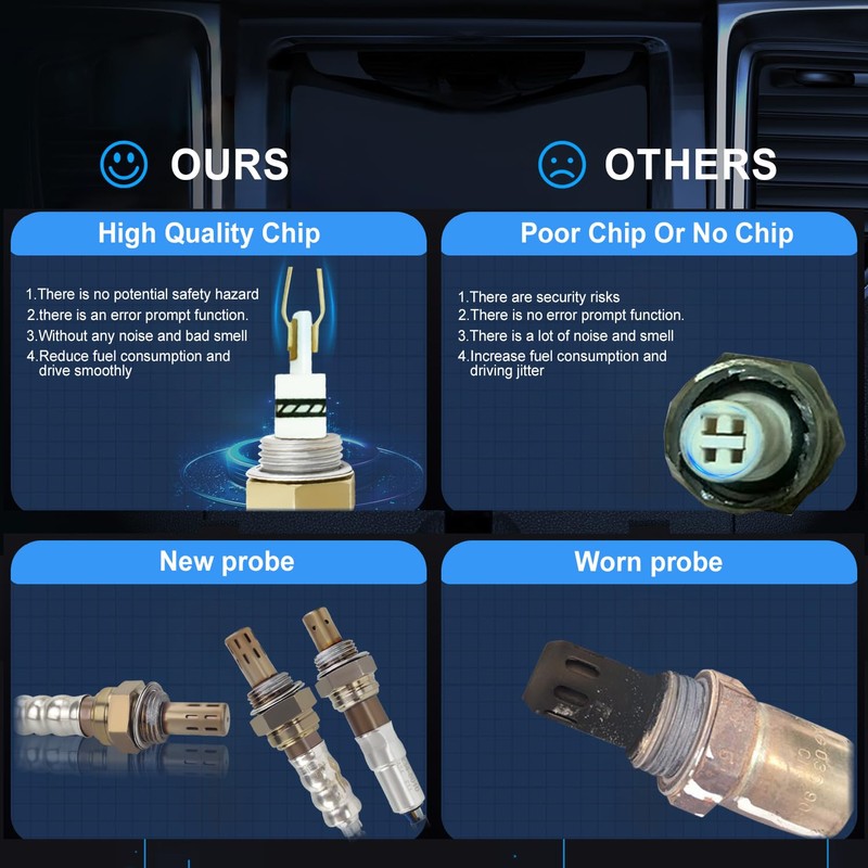 4Pcs 234-5010 234-4355 234-4368 O2 Oxygen Sensor Upstream Downstream Compatible