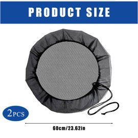 MUNSKT Rain Butt Net 2 Pieces High-Quality Rain Butt Cover 60 cm Rain Butt Cover Adjustable Mosquito Protection Rain Butt Cover Protective Net Rain Butt Protection Against Leaves, Insects